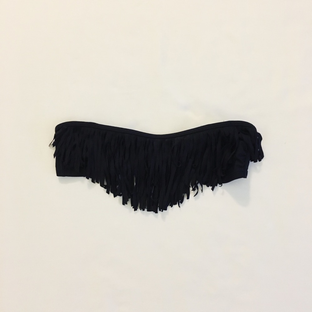 Hollister Navy Fringe Bikini Top